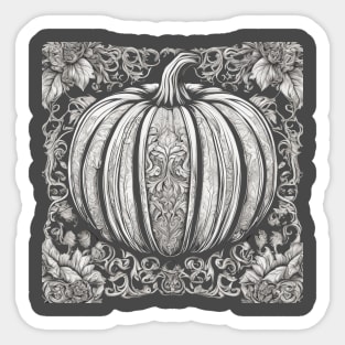 Halloween pumpkin patch intricate design Sticker
